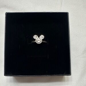 DISNEY 925 Silver Ring Micky Mouse Size 7